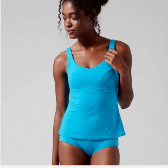 Athleta Bondi Bra Cup Tankini 34D/DD Malibu Swim Boyshort Size S Set - Picture 1 of 16